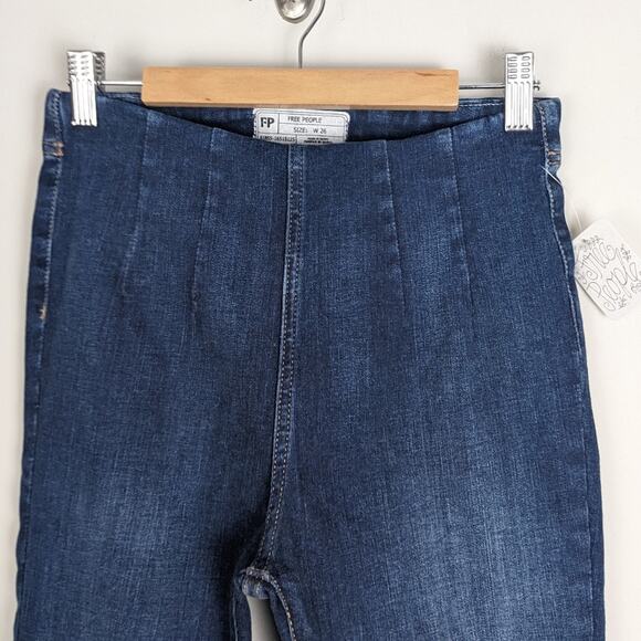 Free People Ultra High Waist Denim Pull-on Skinny Jeans New Size 26 - Picture 11 of 12